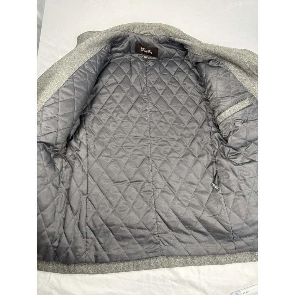 Michael Michael Kors‎ Women's Gray Wool Blend Military Coat Jacket Size S
